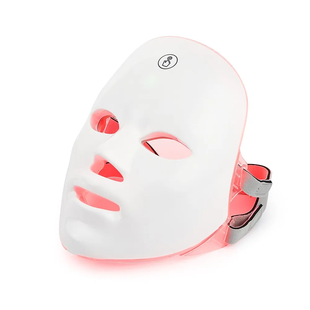 7-Color LED Photon Therapy Rechargeable Facial Mask - Skin Rejuvenation &amp; Beauty Device