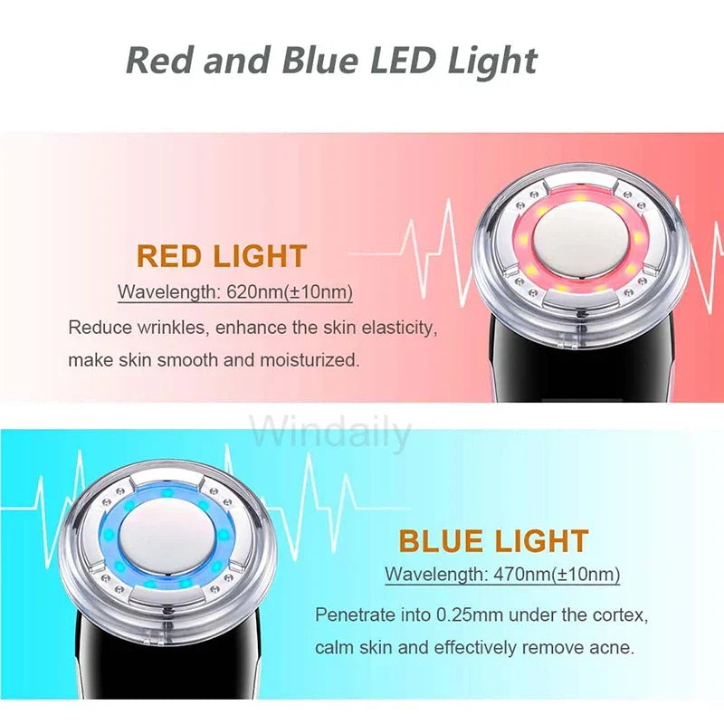 NNEOBA EMS Hot Cold Face Lifting Beauty Device - LED Photon Therapy