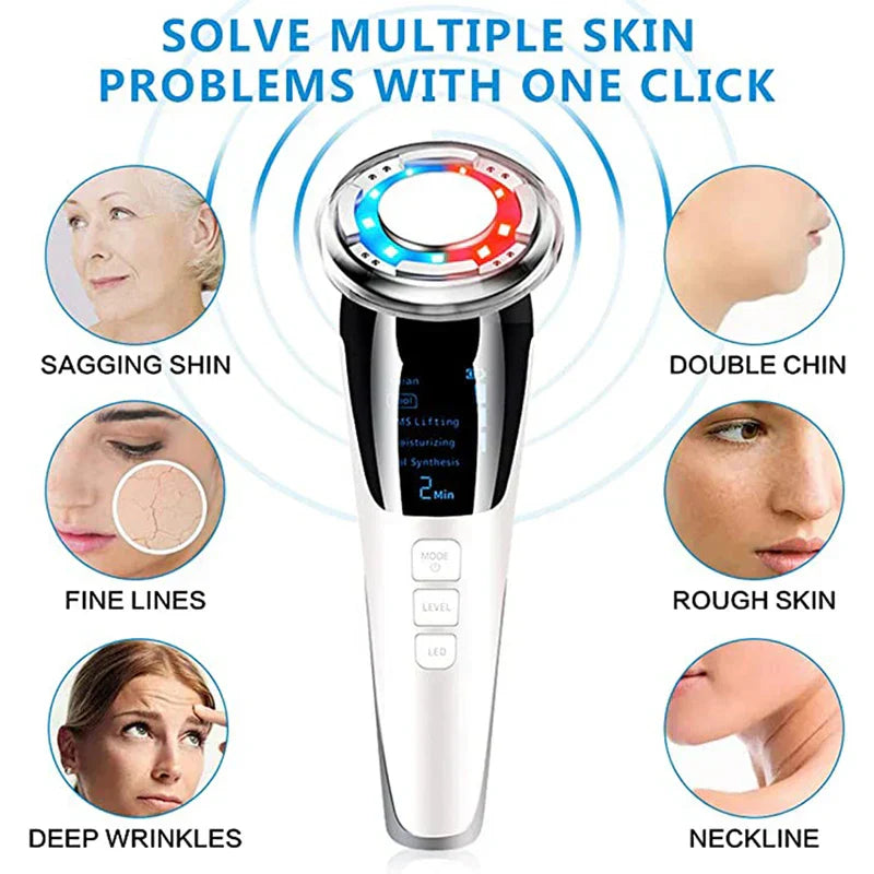 NNEOBA EMS Hot Cold Face Lifting Beauty Device - LED Photon Therapy