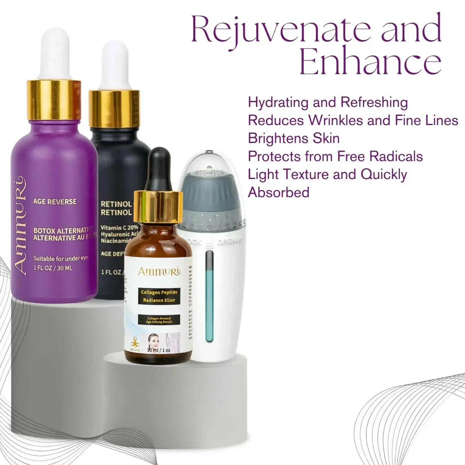 Ammuri Beauty Home Microneedling Serum Kit with Peptides-0